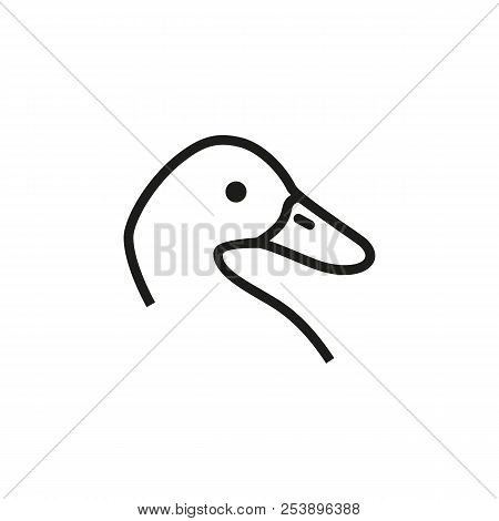Duck Meat Line Icon. Poultry, Domestic Bird, Farm. Meat Concept. Vector Illustration Can Be Used For
