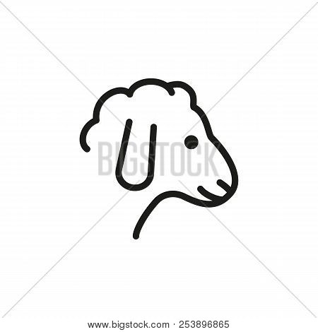 Mutton Line Icon. Sheep, Lamb, Livestock. Meat Concept. Vector Illustration Can Be Used For Topics L