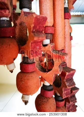 Wind Chime Or Bell, Sound Harmonizer, Decoration Object Made Of Ceramic Crafstmanship