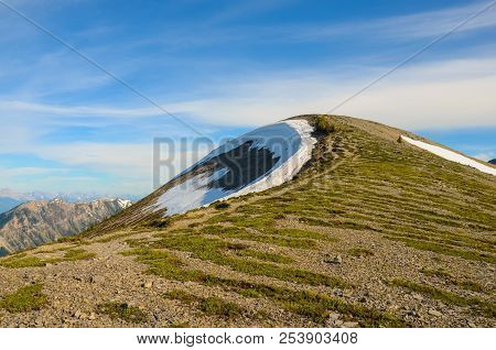 Mountain Landscape In Spring Along The Pedley Pass Hike Near Invermere British Columbia, Canada