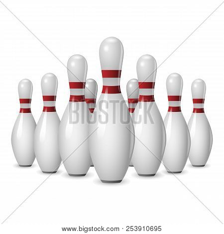 Bowling Competition Icon. Realistic Illustration Of Bowling Competition Icon For Web