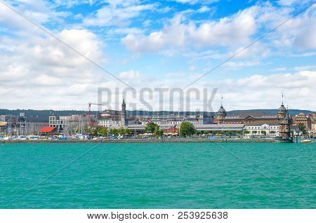 Embankment Of Lake Bodensee In The German City Of Konstanz. Germany.