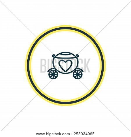 Illustration Of Brougham Icon Line. Beautiful Marriage Element Also Can Be Used As Chariot Icon Elem
