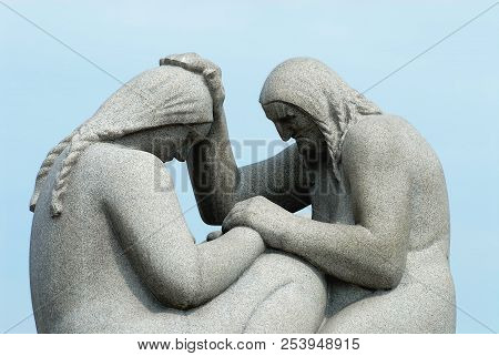 Oslo, Norway - July 06, 2006: Granite Sculpture Made By The Famous Artist Gustav Vigeland In Open Ai