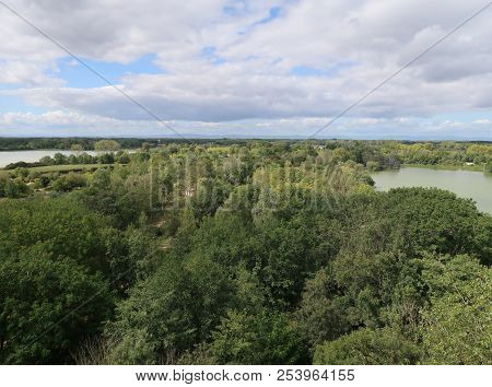 View On The Dombes River In The French Countryside
