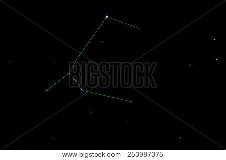 Canis Major Constellation With Line. Star Cluster Messier 41