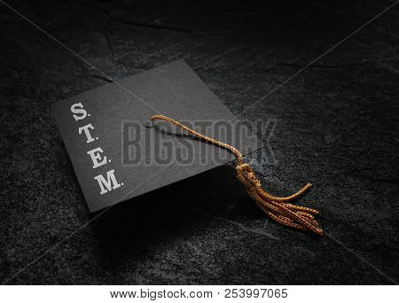 Graduation Cap With Stem (science Technology Engineering Math) Text