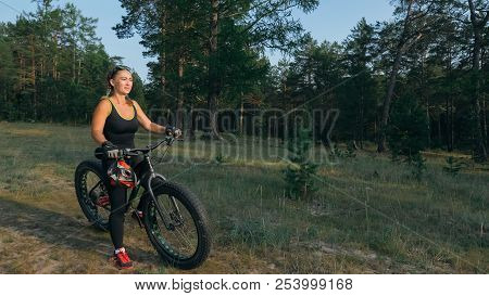 Fat Bike Also Called Fatbike Or Fat-tire Bike In Summer Riding In The Forest.
