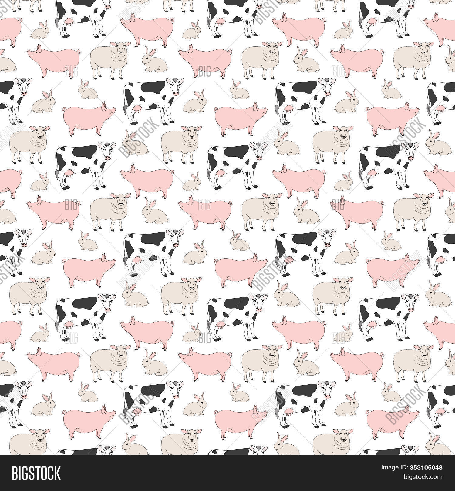 seamless pattern farm image photo