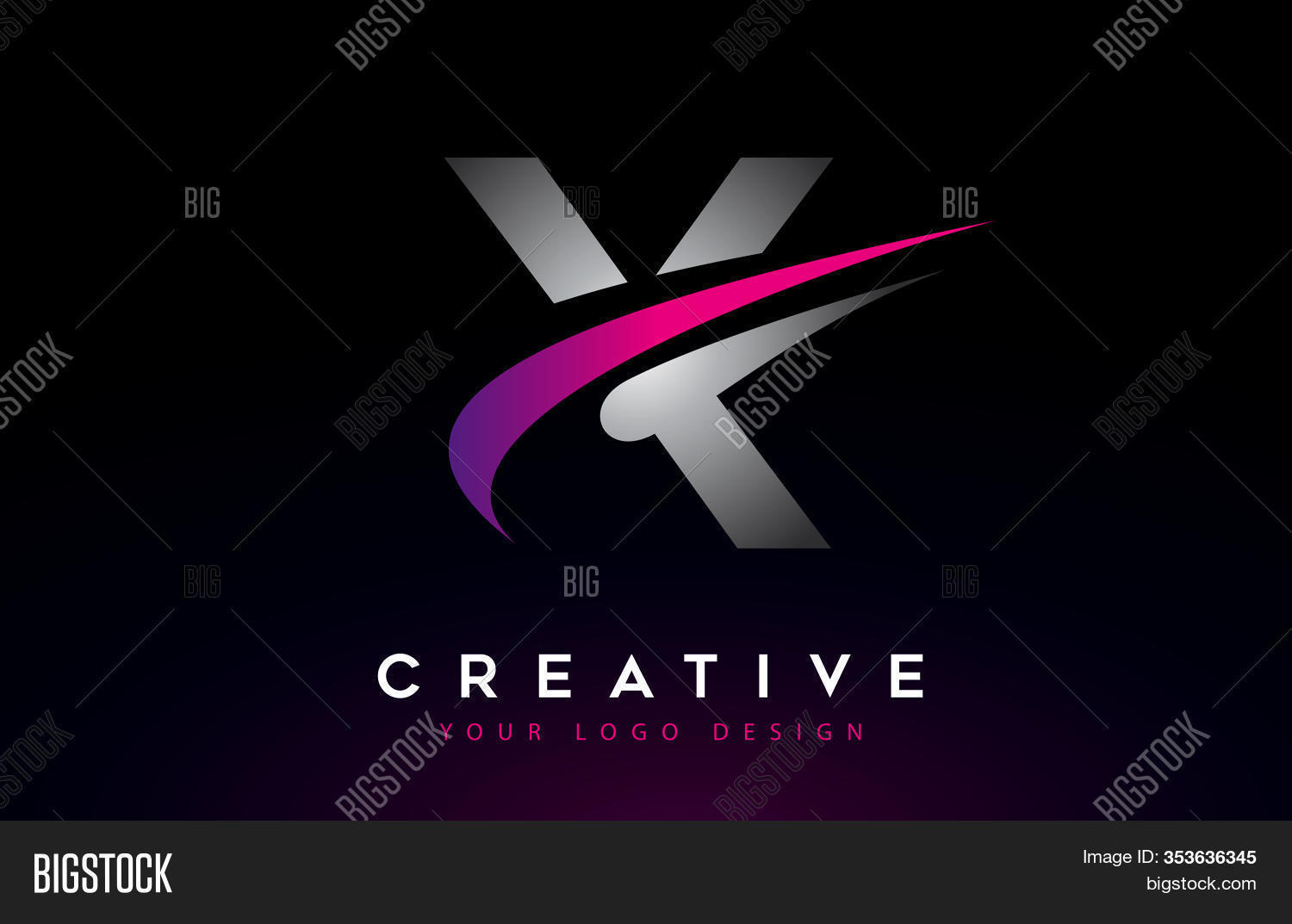 X Logo Swoosh Vector Photo Free Trial Bigstock
