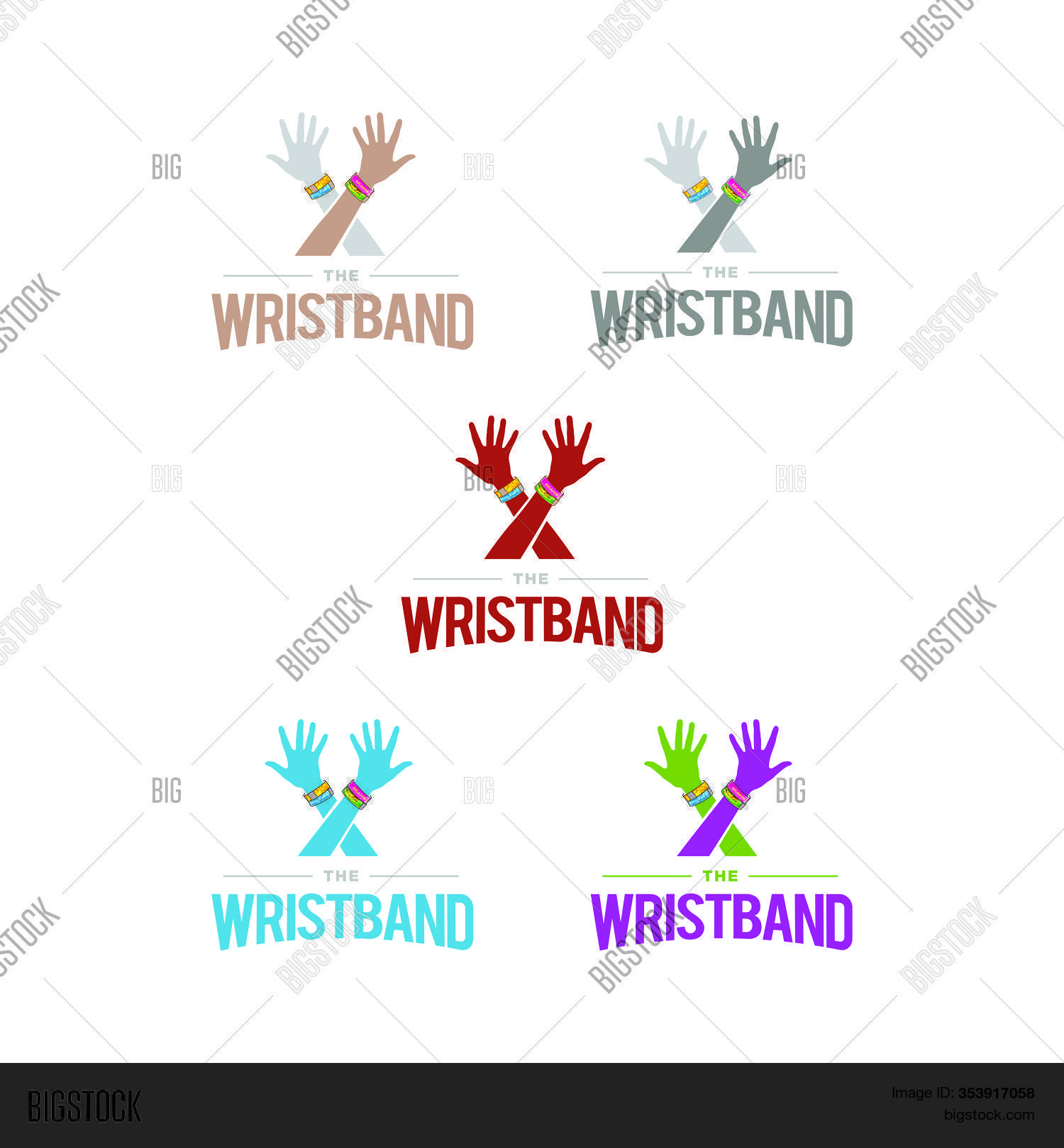 Set Hand Wristband Vector & Photo (Free Trial) Bigstock