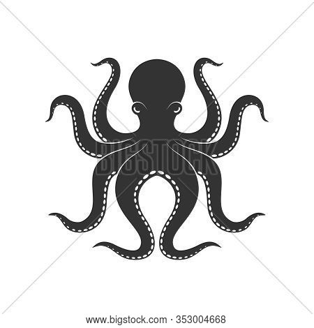 Octopus Graphic Icon. Octopus Sign Isolated On White Background. Sea Life Symbol. Vector Illustratio