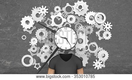 Blow Your Brain Clock Head Of A Man