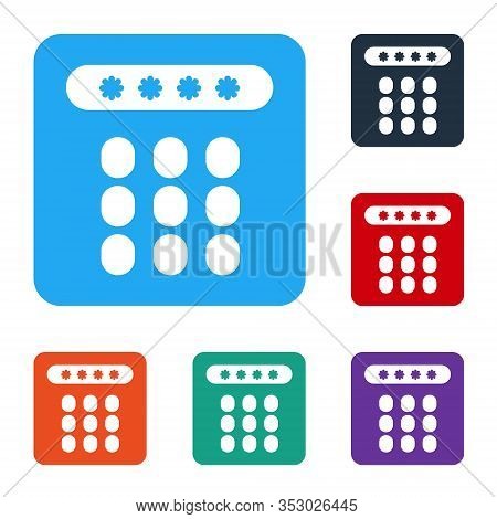 White Password Protection And Safety Access Icon Isolated On White Background. Security, Safety, Pro