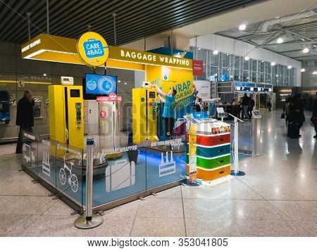 Athens, Greece - February, 11 2020: Athens International Airport Eleftherios Venizelos, Greece. Care
