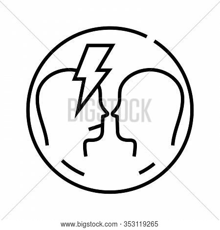 Hard Comminications Line Icon, Concept Sign, Outline Vector Illustration, Linear Symbol.
