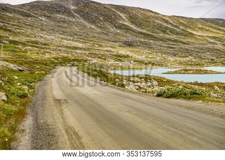 Mountains Landscape And Old Road, National Tourist Scenic Route Gamle Strynefjellsvegen, Southern No
