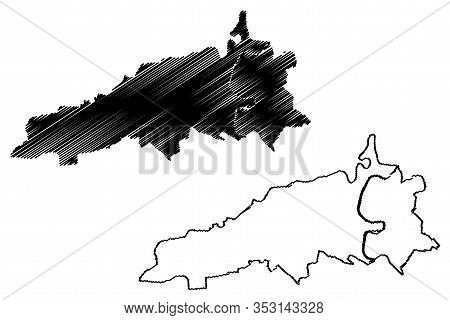 Bern City (swiss Confederation, Switzerland) Map Vector Illustration, Scribble Sketch City Of Berne 