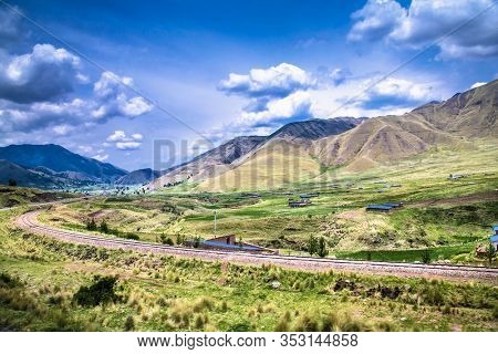 Beautiful landscapes on the road between Puno and Cosco , Peru. South America. 