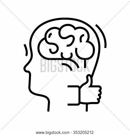 Intellect Choise Line Icon, Concept Sign, Outline Vector Illustration, Linear Symbol.