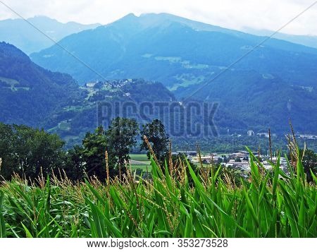 The Magnificent Landscapes Of The Bündner Herrschaft (buendner Herrschaft) Region And The Celebrated