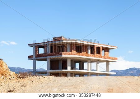 Turkler, Turkey - February 07:  A New House Under Construction Is Pictured In Turkler In Southern Tu