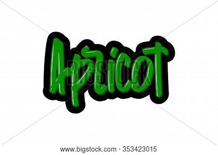 Apricot Hand Drawn Modern Brush Lettering Text