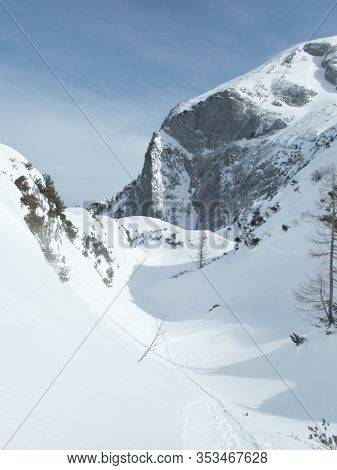 Winter Landscape Tennengebirge In Austrian Alps