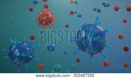 Chinese Pathogen Called Coronavirus Or Covid-19, As A Type Of Flu. Outbreak Of Coronavirus, Which Le