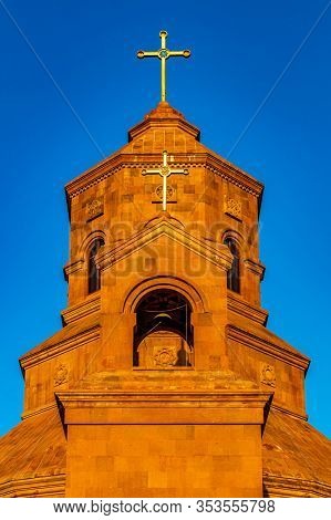 Cathedral Of The Holy Martyrs bell tower landmark of Gyumri Shirak Armenia eastern Europe