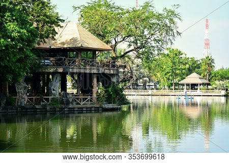 Bangkok, Th - Dec 13: Outdoor Park Water Pond At Dusit Zoo On December 13, 2016 In Khao Din Park, Ba