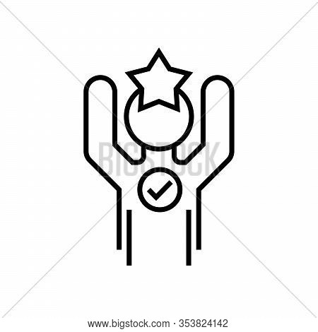 Star Decition Line Icon, Concept Sign, Outline Vector Illustration, Linear Symbol.