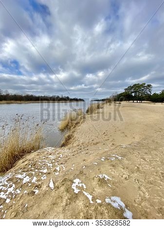 Baltic Sea Autumn Coast Beach Carnikava Gauja River Latvia