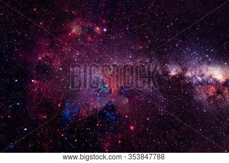 Beautiful Red Nebula In Deep Space. Elements Of This Image Were Furnished By Nasa.