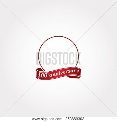 Template Logo 100th Anniversary With A Circle And The Number 100 In It And Labeled The Anniversary Y