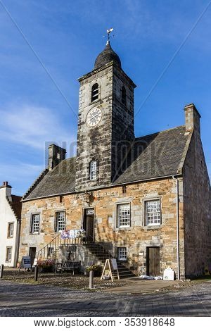 Culross, Scotland  - September 16 2019: The Townhouse, Culross. Dates Back To 1626 With The Later Cl