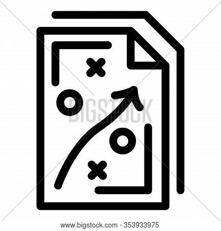Tactical Scheme Icon. Outline Tactical Scheme Vector Icon For Web Design Isolated On White Backgroun