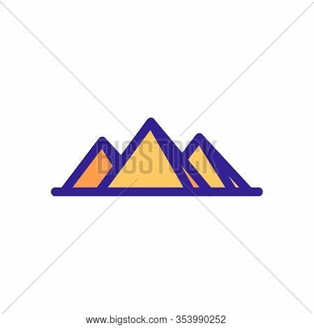 Egypt Pyramid Icon Vector. Thin Line Sign. Isolated Contour Symbol Illustration