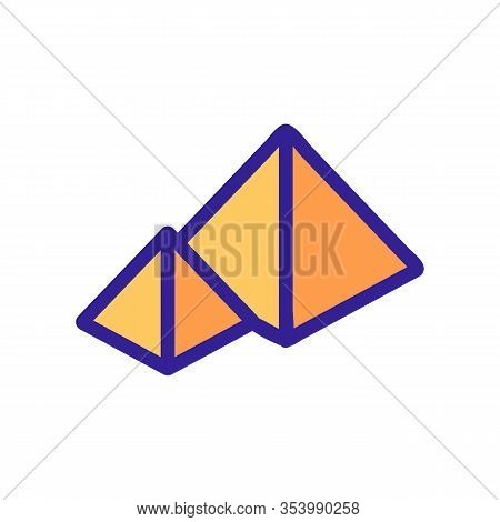 Egypt Pyramid Icon Vector. Thin Line Sign. Isolated Contour Symbol Illustration
