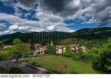 Oneta Small Village Of Middle Brembana Valley Bergamo Italy