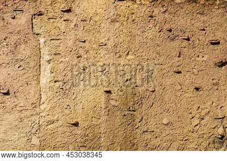 Old Clay House Wall Detail. El Chorrillo Film Location, Sierra Alhamilla In Andalucia Spain.
