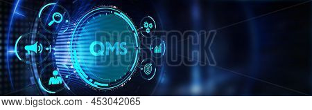 Quality Management System Business And Industrial Technology Concept. Qms. 3d Illustration
