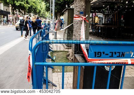 Tel Aviv, Israel - April 08, 2022 The Ilka Bar On Dizengoff Street, Scene Of The Palestinian Terror 