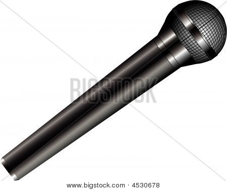 isoliert Chrome Mikrofon im Vektor