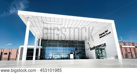 Cologne, Germany April 17, 2022: Koelnmesse Exhibition Halls Entrance South