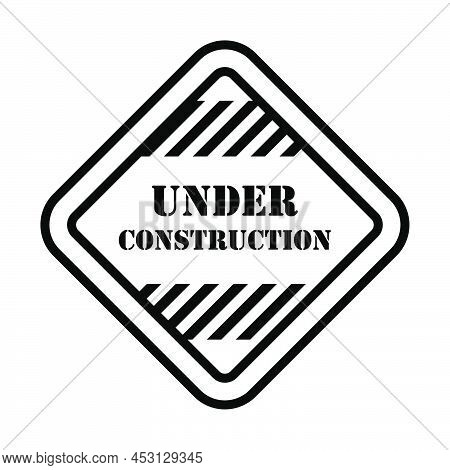 Icon Of Under Construction. Bold Outline Design With Editable Stroke Width. Vector Illustration.