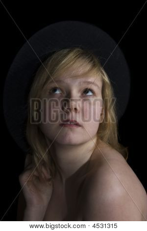 ภาพเหมือนของหญิงสาว Topless ในหาดใหญ่
