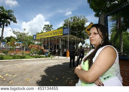 Ilheus, Bahia, Brazil - January 10, 2011: Facade Of The State University Of Santa Cruz - Uesc In The