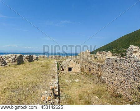 The Griva Castle Ruins, A Castle Build By Ali Pasha Tepelena With A Unique View To The Ionian Sea, T