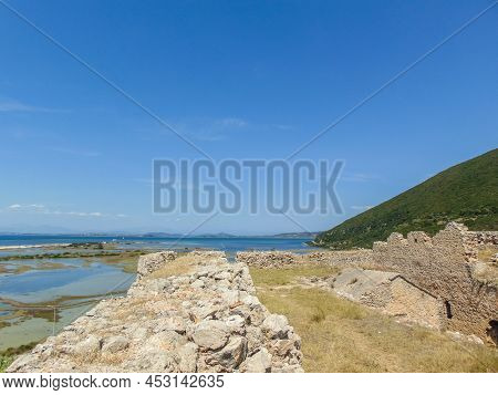 The Griva Castle Ruins, A Castle Build By Ali Pasha Tepelena With A Unique View To The Ionian Sea, T